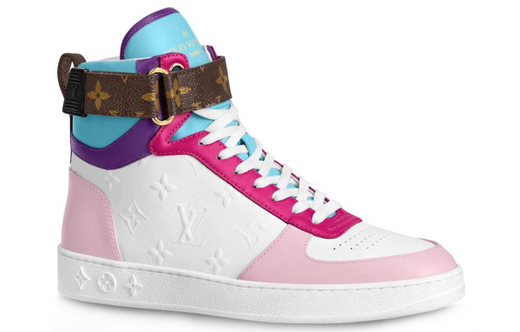 Order (W) Louis Vuitton LV Boombox Hoge Sneakers Roze/Wit 1A87QX