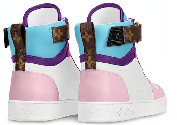 (W) 루이비통 LV 붐박스 핑크/화이트 하이탑 스니커즈 1A87QX Shop (W) 루이비통 LV 붐박스 핑크/화이트 하이탑 스니커즈 1A87QX