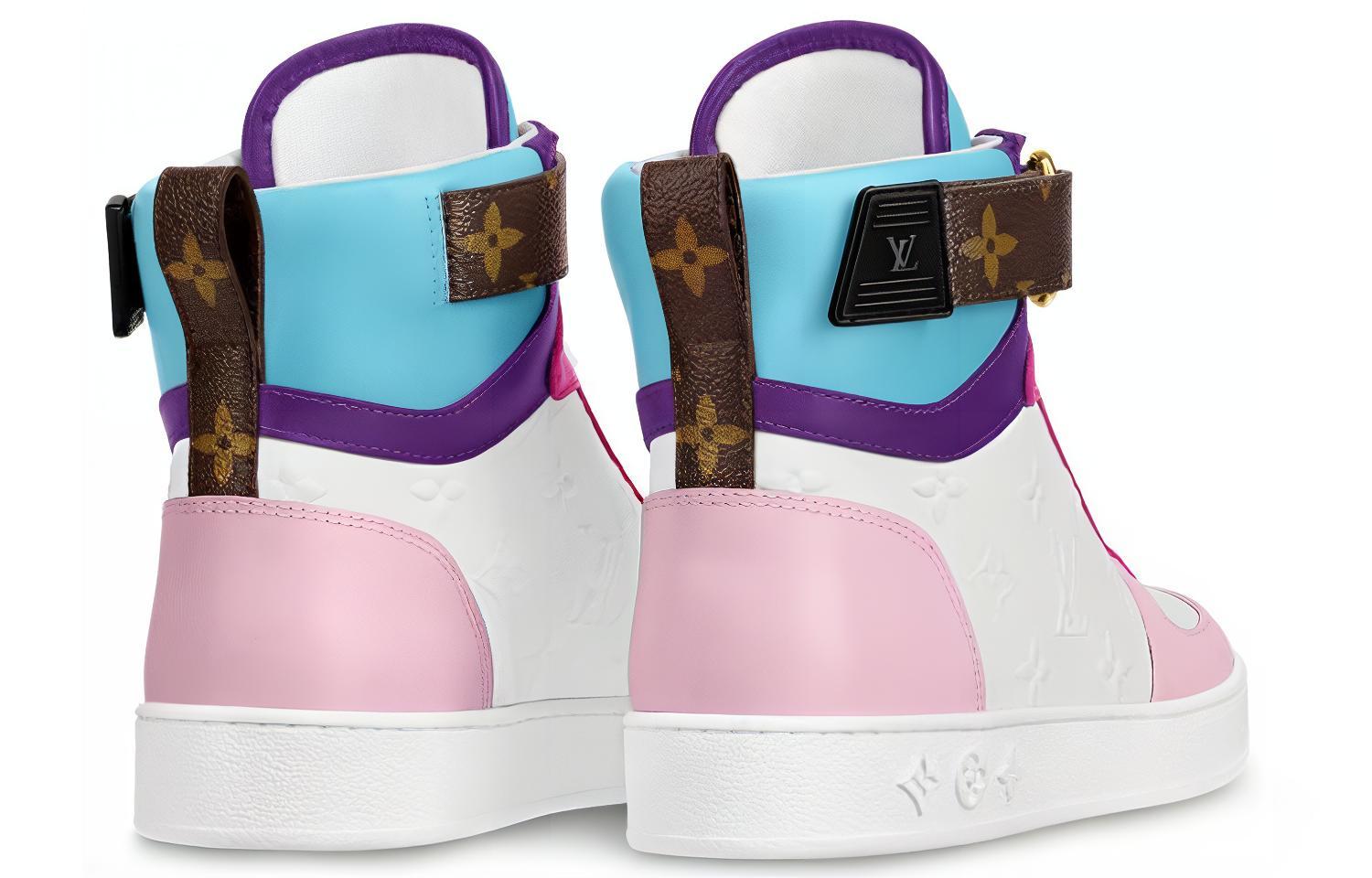 Shop (W) Louis Vuitton LV Boombox Hoge Sneakers Roze/Wit 1A87QX