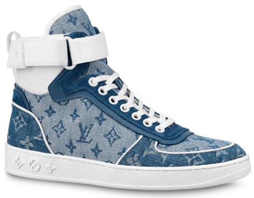 (W) Louis Vuitton LV Boombox Monogram Kasut Tinggi Denim-Biru 1A8E3C Order (W) Louis Vuitton LV Boombox Monogram Kasut Tinggi Denim-Biru 1A8E3C