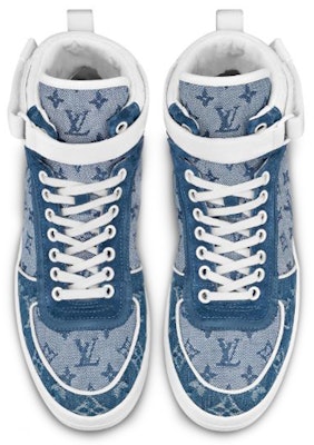 (W) Louis Vuitton LV Boombox Monogram Kasut Tinggi Denim-Biru 1A8E3C Shop (W) Louis Vuitton LV Boombox Monogram Kasut Tinggi Denim-Biru 1A8E3C