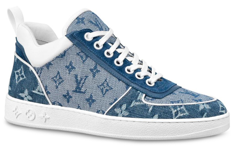 Order (W) Louis Vuitton LV Boombox Monogram Sneakers Denim-Biru 1A8E3S