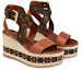 Lookbook (Women) Louis Vuitton LV boundary Wedge Sandal 'Brown' 1A63W8