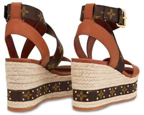 (W) Sandal Wedge Batas Louis Vuitton LV 'Cokelat' 1A63W8 Shop (W) Sandal Wedge Batas Louis Vuitton LV 'Cokelat' 1A63W8