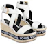 Lookbook (Women) Louis Vuitton LV boundary Wedge Sandal 'White' 1A64GK