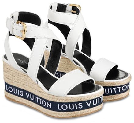 (W) Sandal Wedges Louis Vuitton LV Boundary 'Putih' 1A64GK Lookbook (W) Sandal Wedges Louis Vuitton LV Boundary 'Putih' 1A64GK