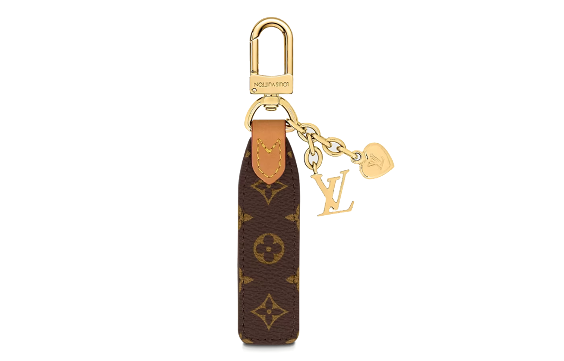 (Women) Louis Vuitton LV Cherished Tab Key Holder Brown Canvas Leather  Accessory M01184 圖 2