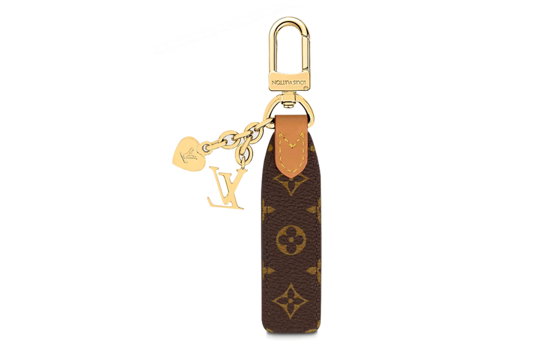 (Women) Louis Vuitton LV Cherished Tab Key Holder Brown Canvas Leather  Accessory M01184 圖 3