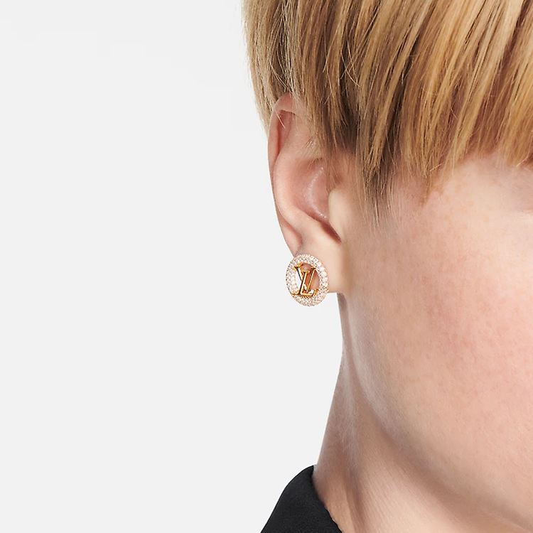 (Women) LOUIS VUITTON LV Circle Gold Fashion Metal Earrings for Women. M00757 圖 4