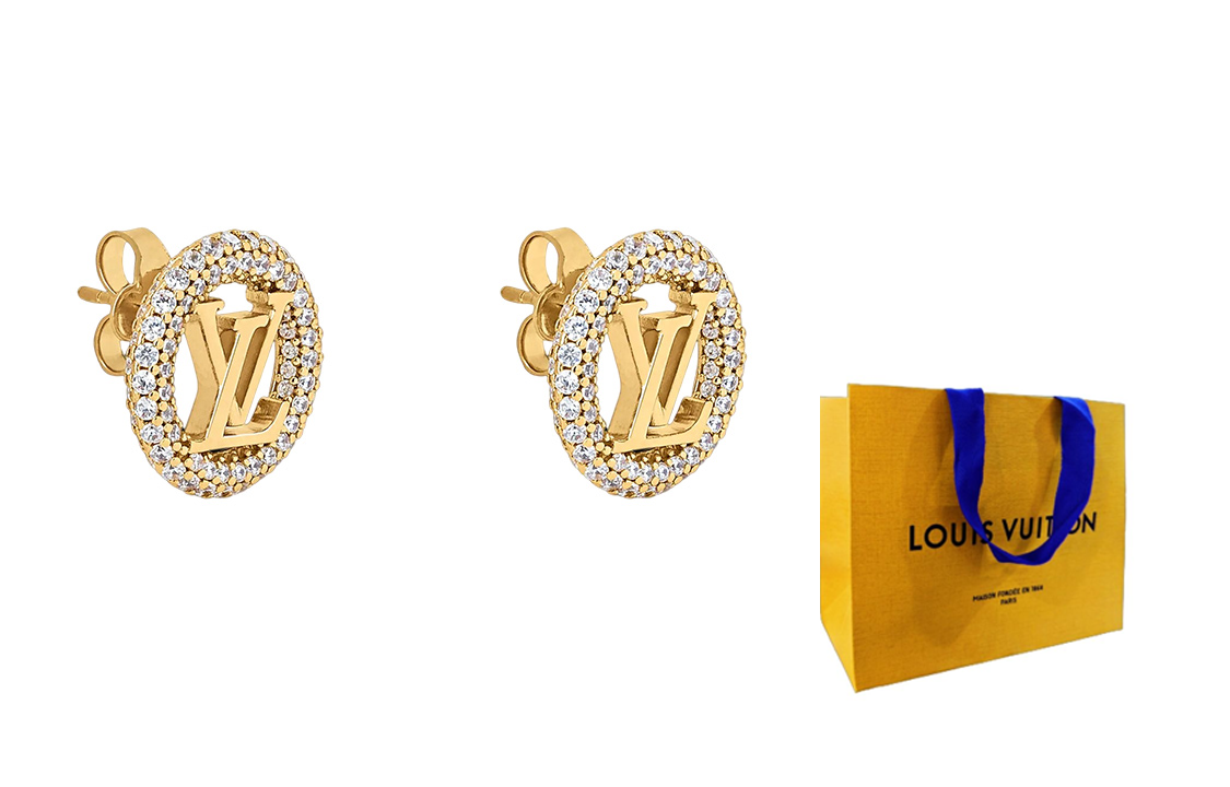 (Women) LOUIS VUITTON LV Circle Gold Fashion Metal Earrings for Women. M00757 圖 5
