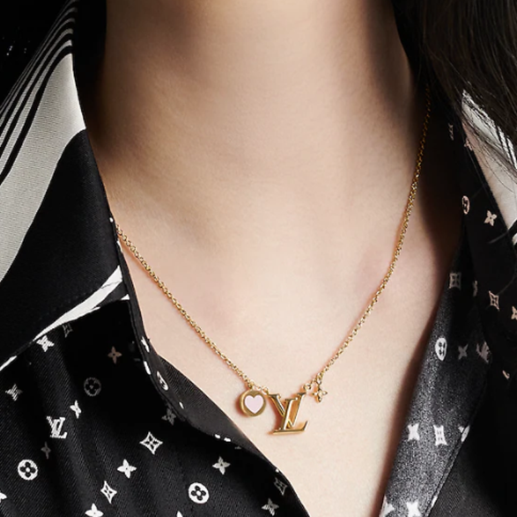 (Women) Louis Vuitton LV Circle Metal Pendant Necklace Gold for Women. M01424 圖 4
