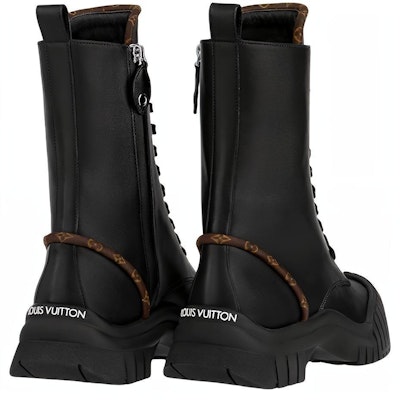 (W) Botas Planas Louis Vuitton LV Circle Ruby 'Negro con Monograma Marrón' 1AB12T Shop (W) Botas Planas Louis Vuitton LV Circle Ruby 'Negro con Monograma Marrón' 1AB12T