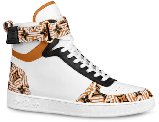 (W) Louis Vuitton LV Crafty Boombox Stivali Alti Sportivi Bianco/Marrone 1A85LW Order (W) Louis Vuitton LV Crafty Boombox Stivali Alti Sportivi Bianco/Marrone 1A85LW