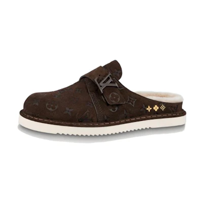 (W) LV LV Easy Mules 'Brown Monogram'