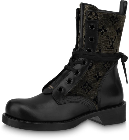 women-louis-vuitton-short-boot-suede-lace-up-fashion-black-green-1-aadkk