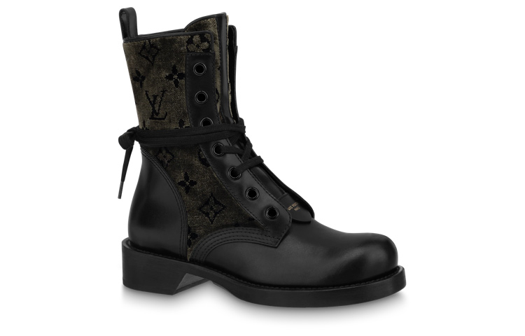 Order (W) Botas Planas Louis Vuitton LV Ranger 'Negro con Monograma Verde Oliva' 1AADKK