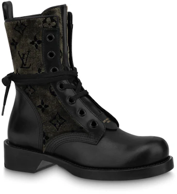 (W) Botas Planas Louis Vuitton LV Ranger 'Negro con Monograma Verde Oliva' 1AADKK Order (W) Botas Planas Louis Vuitton LV Ranger 'Negro con Monograma Verde Oliva' 1AADKK