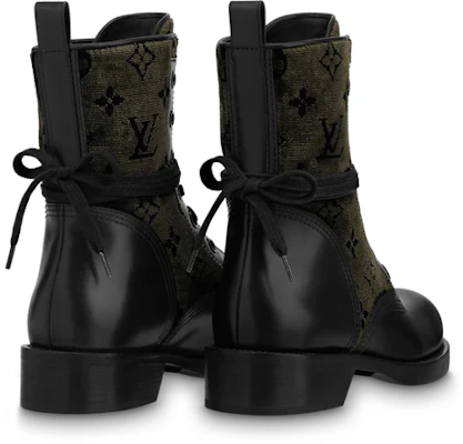 (W) Botas Planas Louis Vuitton LV Ranger 'Negro con Monograma Verde Oliva' 1AADKK Shop (W) Botas Planas Louis Vuitton LV Ranger 'Negro con Monograma Verde Oliva' 1AADKK