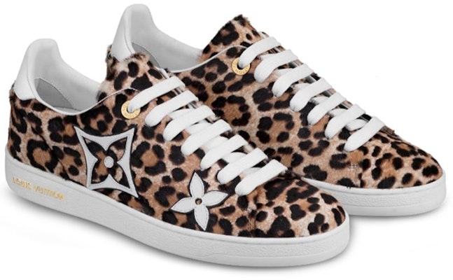 (W) Louis Vuitton LV Sneaker Renda Depan Corak Leopard 1A5NQE Lookbook (W) Louis Vuitton LV Sneaker Renda Depan Corak Leopard 1A5NQE