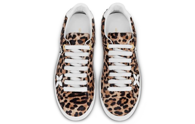 Purchase (W) Louis Vuitton LV Sneaker Renda Depan Corak Leopard 1A5NQE