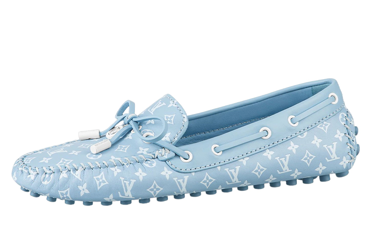 (Women) Louis Vuitton LV Gloria Moccasin Shoes 'Blue Monogram' 1A9S8W