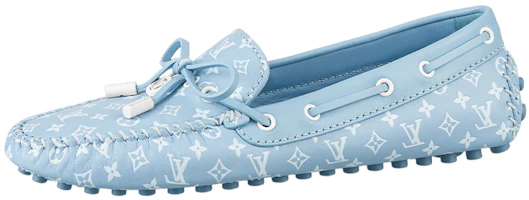 (Women) Louis Vuitton LV Gloria Moccasin Shoes 'Blue Monogram' 1A9S8W (Women) Louis Vuitton LV Gloria Moccasin Shoes 'Blue Monogram' 1A9S8W