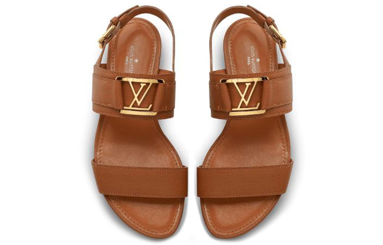 Lookbook Louis Vuitton 路易威登 Horizon 小牛皮平底涼鞋 女款 棕