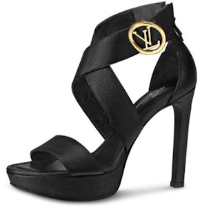 路易威登 Horizon Platform 粒面小牛皮 時尚運動涼鞋 女款 黑色 Buy 路易威登 Horizon Platform 粒面小牛皮 時尚運動涼鞋 女款 黑色