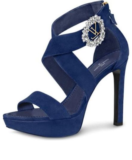 (Women) Louis Vuitton LV Horizon Platform Sandals Blue 1A5IY3