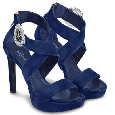 (Women) Louis Vuitton LV Horizon Platform Sandals Blue 1A5IY3 Lookbook (Women) Louis Vuitton LV Horizon Platform Sandals Blue 1A5IY3
