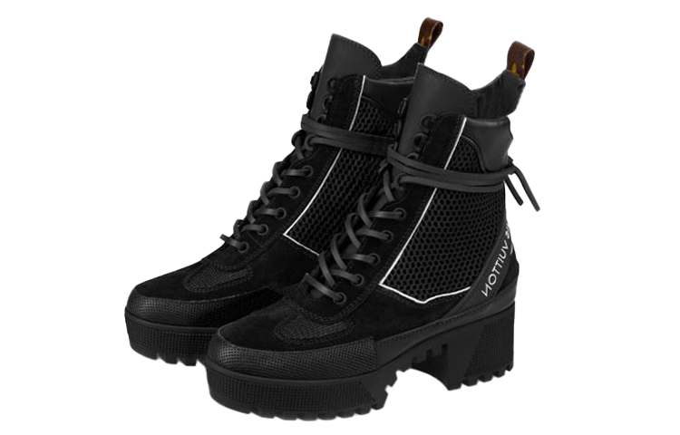 Lookbook (W) 路易威登LV劳雷特反绒小牛皮马丁靴黑色 1A4W5E