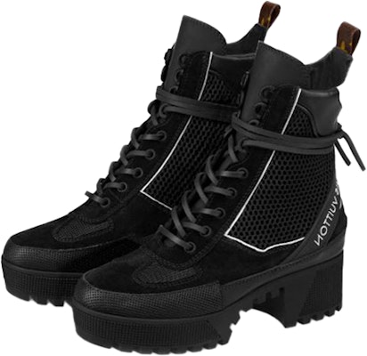 (Women) Louis Vuitton LV Laureate Suede Small Cowhide Martin boots Black 1A4W5E Lookbook (Women) Louis Vuitton LV Laureate Suede Small Cowhide Martin boots Black 1A4W5E
