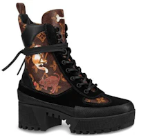 Order (Women) Louis Vuitton LV Laureate Thick Sole Martin boots Black Brown 1A52IF