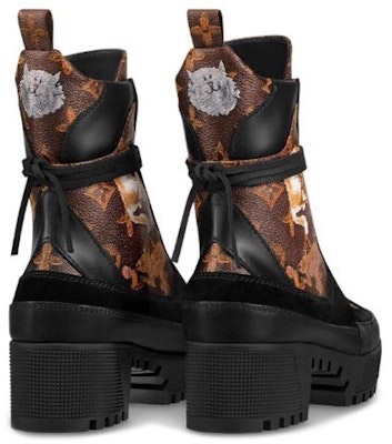 (Women) Louis Vuitton LV Laureate Thick Sole Martin boots Black Brown 1A52IF Purchase (Women) Louis Vuitton LV Laureate Thick Sole Martin boots Black Brown 1A52IF