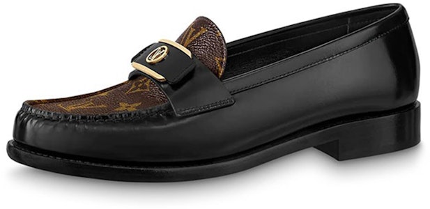 (W) Louis Vuitton LV Loafers 'Hitam dengan Monogram dan Dekorasi Emas' 1AACXG Buy (W) Louis Vuitton LV Loafers 'Hitam dengan Monogram dan Dekorasi Emas' 1AACXG
