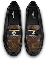 (W) Louis Vuitton LV Loafers 'Hitam dengan Monogram dan Dekorasi Emas' 1AACXG Lookbook (W) Louis Vuitton LV Loafers 'Hitam dengan Monogram dan Dekorasi Emas' 1AACXG