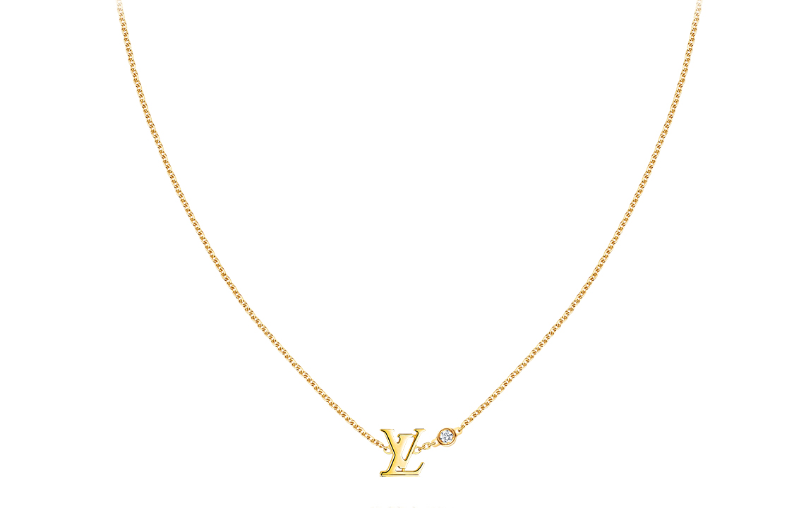 (Women) LOUIS VUITTON LV Logo 18K Gold Diamond Necklace for Women. Q93626 圖 3