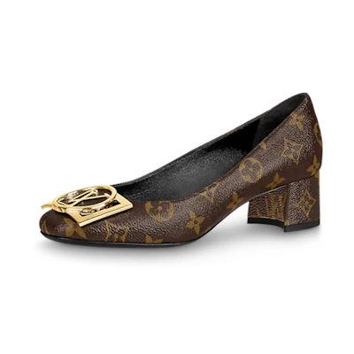 (W) LV LV Madeleine Block Heels 'Brown Monogram'