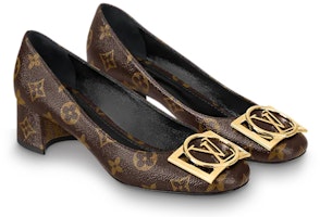 (W) 路易威登LV Madeleine褐色老花粗跟鞋 1A8NCJ Lookbook (W) 路易威登LV Madeleine褐色老花粗跟鞋 1A8NCJ