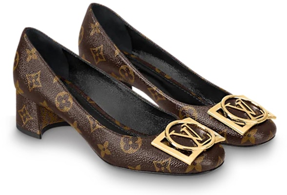 (Women) Louis Vuitton LV Madeleine Block Heels 'Brown Monogram' 1A8NCJ Lookbook (Women) Louis Vuitton LV Madeleine Block Heels 'Brown Monogram' 1A8NCJ