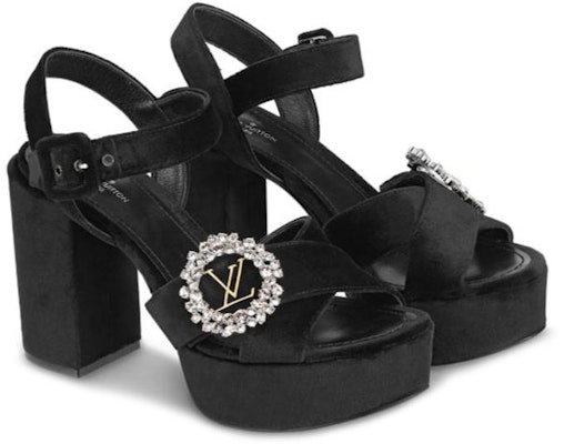 (Women) Louis Vuitton LV Madeleine Platform Sandals 'Black' 1A5KJF Lookbook (Women) Louis Vuitton LV Madeleine Platform Sandals 'Black' 1A5KJF