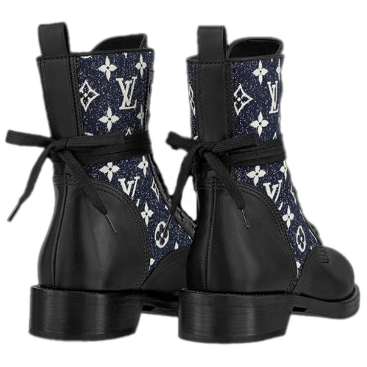 Purchase (W) ルイ・ヴィトン レディース LV メトロポリス フラットレンジャーブーツ 'ブラック/デニムモノグラム' 1A9RPZ 1A9RPZ