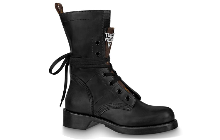 Order (W) Louis Vuitton LV Metropolis Ranger Boots Kulit Sapi Martin Hitam Kecil 1A64V5