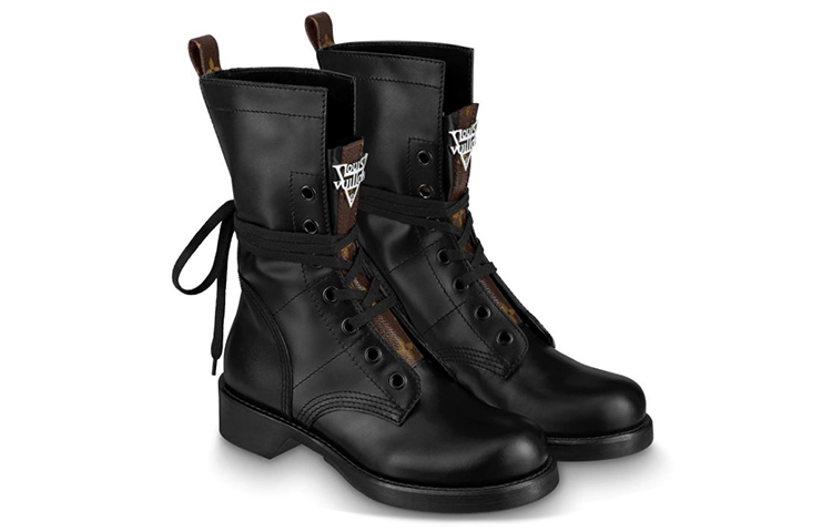 Lookbook (W) Botas Negras Louis Vuitton LV Metropolis Ranger de Cuero Pequeño Martin 1A64V5