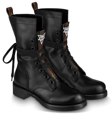 (W) Louis Vuitton LV Metropolis Ranger Boots Kulit Sapi Martin Hitam Kecil 1A64V5 Lookbook (W) Louis Vuitton LV Metropolis Ranger Boots Kulit Sapi Martin Hitam Kecil 1A64V5