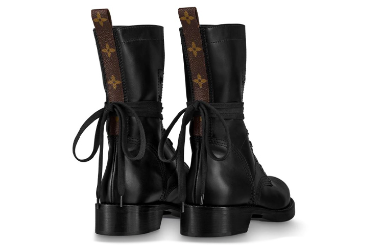 Shop (W) Louis Vuitton LV Metropolis Ranger Boots Kulit Sapi Martin Hitam Kecil 1A64V5