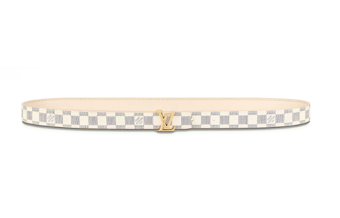 (Women) Louis Vuitton LV Monogram Buckle Stylish Comfort Belt Women Pink 2cm Wide M0466W