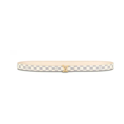 (Women) Louis Vuitton LV Monogram Buckle Stylish Comfort Belt Women Pink 2cm Wide M0466W