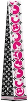 (Women) Louis Vuitton LV Monogram Marbles Hair Tie Black/Pink Accessory M77532 (Women) Louis Vuitton LV Monogram Marbles Hair Tie Black/Pink Accessory M77532