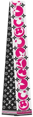 (Women) Louis Vuitton LV Monogram Marbles Hair Tie Black/Pink Accessory M77532 Order (Women) Louis Vuitton LV Monogram Marbles Hair Tie Black/Pink Accessory M77532